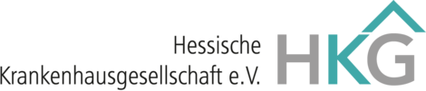 Logo der Hessischen Krankenhausgesellschaft, das den gleichnamigen Schriftzug zeigt.